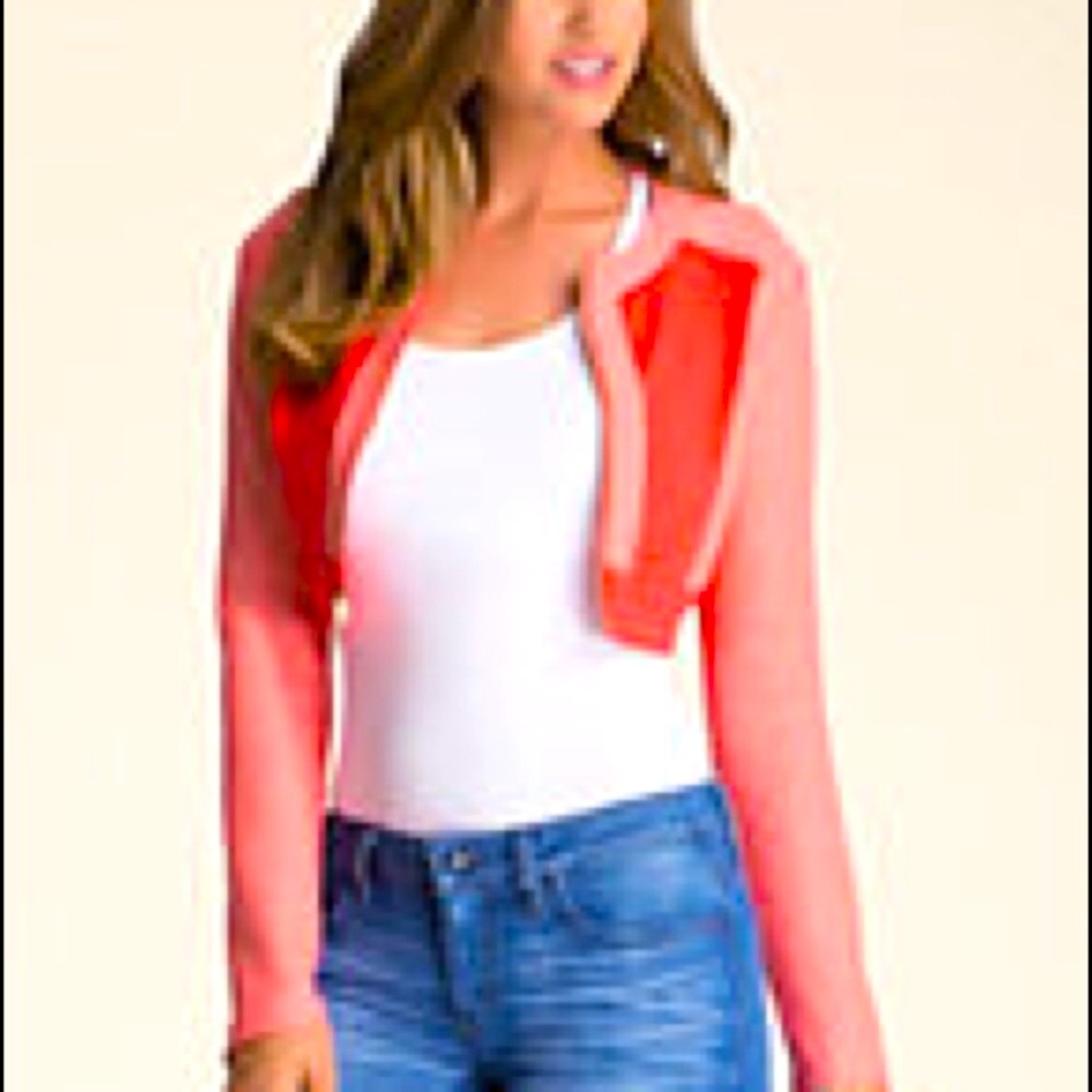 Bebe Cropped Tweed Jacket in Passion Pink!